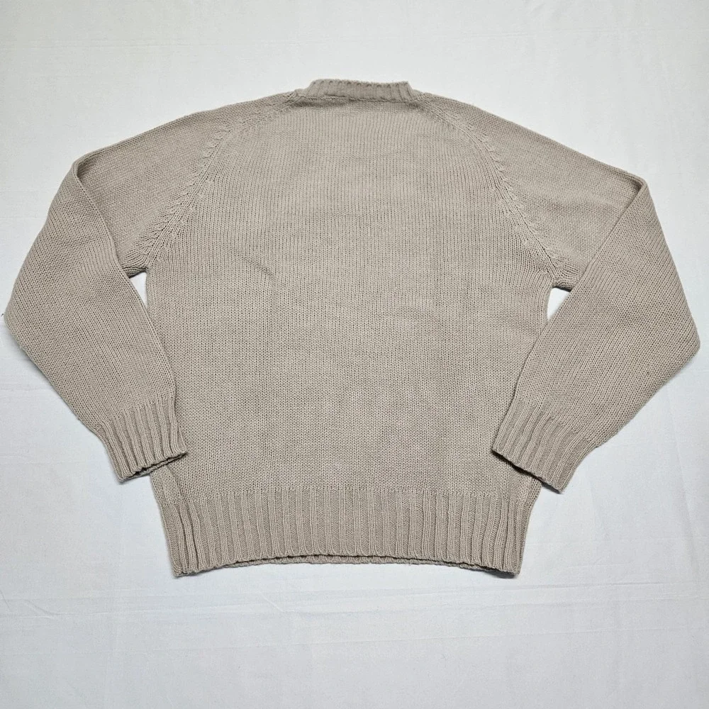[Unknown Brand] Men’s Beige V-Neck Sweater with Duck Motif